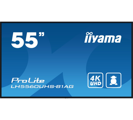 IIYAMA LH5560UHS-B1AG 139,7cm 55Zoll 3840x2160 UHD VA panel Haze 25perc 500cd/m Landscape and Portrait Wallmount Included