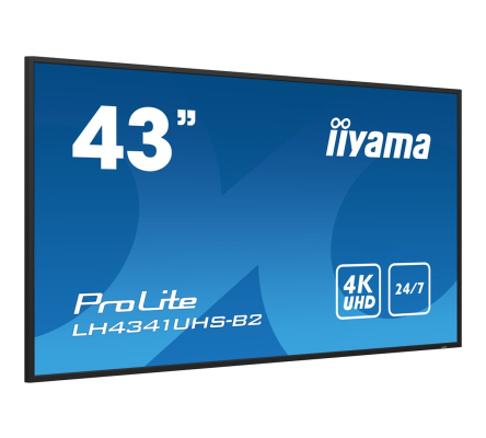 IIYAMA LH4341UHS-B2 109,22cm 43Zoll 3840x2160 4K UHD IPS panel 1precent Haze Landscape and Portrait mode Speakers 2x 10W VGA 3x HDMI