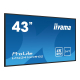 IIYAMA LH4341UHS-B2 109,22cm 43Zoll 3840x2160 4K UHD IPS panel 1precent Haze Landscape and Portrait mode Speakers 2x 10W VGA 3x HDMI