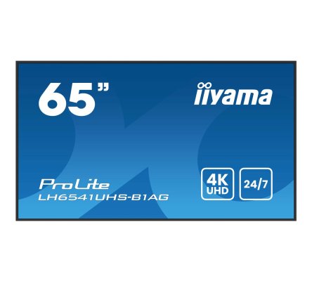 IIYAMA LH6541UHS-B1AG 165,1cm 65Zoll 3840x2160 4K UHD IPS panel 1perc Haze Landscape and Portrait mode Speakers 2x 10W 3x HDMI