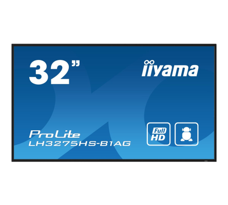 IIYAMA LH3275HS-B1AG 81,28cm 32Zoll 1920x1080 FHD IPS panel 500cd/m2 1200:1 Static Contrast 8ms Landscape or Portrait mode