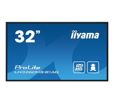 IIYAMA LH3260HS-B1AG 81,28cm 32Zoll 1920x1080 FHD VA panel Haze 25perc 500cd/m Landscape and Portrait Wallmount Included