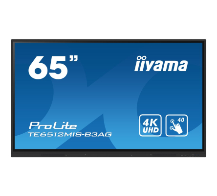 IIYAMA TE6512MIS-B3AG 1651cm 65Zoll iiWare10 Android 11 40-Points PureTouch IR with zero bonding 3840x2160 UHD IPS panel