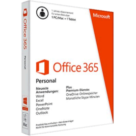 Office 365 Personal 1PC 1Tablet (Jahreslizenz)